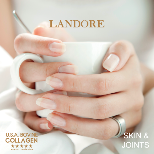 LANDORE Premium TYPE1&3 Bovine Collagen Powder Plus Pure BIOTIN, HYALURONIC Acid, Vitamin C(UNFLAVORED) Made in U.S.A. Ship to Taiwan