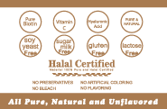 Premium Halal Collagen Peptides Powder + Pure BIOTIN/HYALURONIC Acid/Vitamin C | Type 1&3 Collagen | Anti-Aging | Amino Acids for Skin, Hair, Nails.