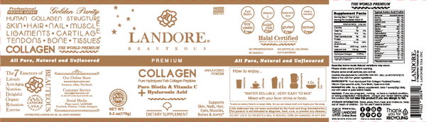 Premium Halal Collagen Peptides Powder + Pure BIOTIN/HYALURONIC Acid/Vitamin C | Type 1&3 Collagen | Anti-Aging | Amino Acids for Skin, Hair, Nails.