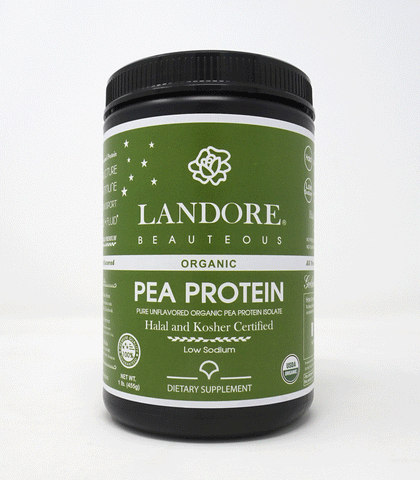 LANDORE Premium Organic Pea Protein Isolate Powder - Halal & Kosher Certified